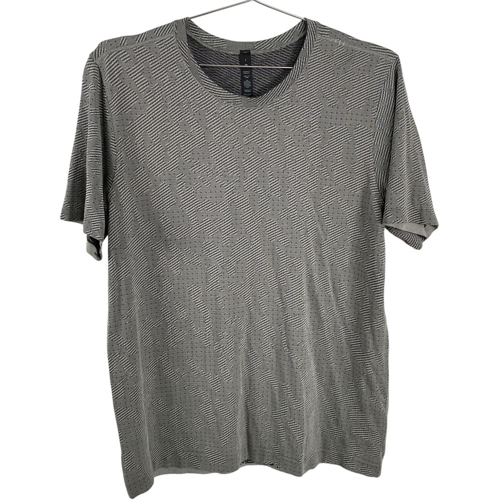 Lululemon Shirt Mens Large Jacquard Movement Is Medicine Short Sleeve LM2DZDS